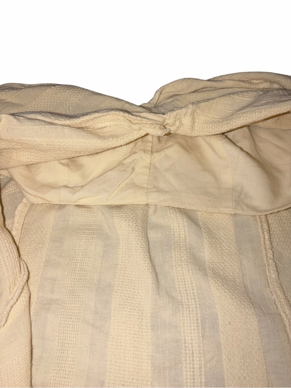 EUC Free People Banita Top Strapless Cream Medium Linen Cotton Boho Festival - Picture 7 of 11